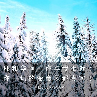 Picture 03 - 诗 篇 119:151 CUVS - 耶 和 华 啊 ， 你 与 我 相 近 ； 你 - Bible Verse Picture