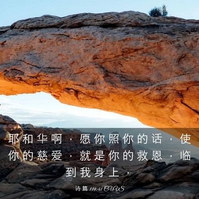 Picture 03 - 诗 篇 119:41 CUVS - 耶 和 华 啊 ， 愿 你 照 你 的 话 ， - Bible Verse Picture