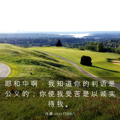 Picture 03 - 诗 篇 119:75 CUVS - 耶 和 华 啊 ， 我 知 道 你 的 判 语 - Bible Verse Picture