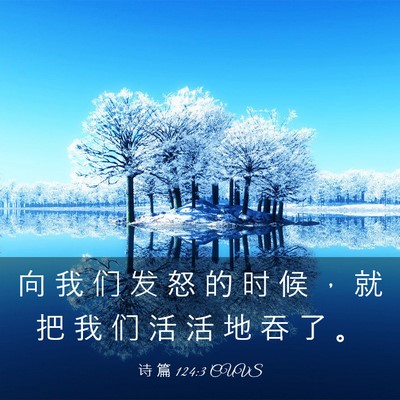 Picture 03 - 诗 篇 124:3 CUVS - 向 我 们 发 怒 的 时 候 ， 就 把 我 - Bible Verse Picture