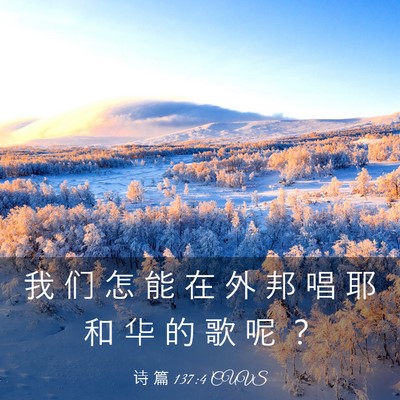 Picture 03 - 诗 篇 137:4 CUVS - 我 们 怎 能 在 外 邦 唱 耶 和 华 的 - Bible Verse Picture