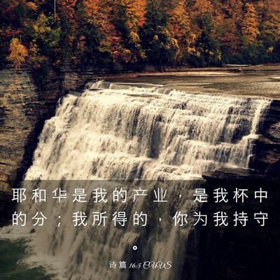 Picture 03 - 诗 篇 16:5 CUVS - 耶 和 华 是 我 的 产 业 ， 是 我 杯 - Bible Verse Picture