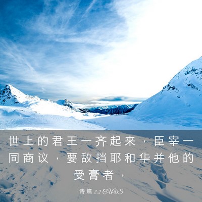 Picture 03 - 诗 篇 2:2 CUVS - 世 上 的 君 王 一 齐 起 来 ， 臣 宰 - Bible Verse Picture