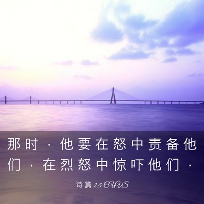 Picture 03 - 诗 篇 2:5 CUVS - 那 时 ， 他 要 在 怒 中 责 备 他 们 - Bible Verse Picture