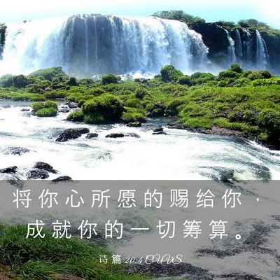 Picture 03 - 诗 篇 20:4 CUVS - 将 你 心 所 愿 的 赐 给 你 ， 成 就 - Bible Verse Picture