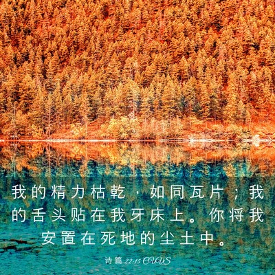 Picture 03 - 诗 篇 22:15 CUVS - 我 的 精 力 枯 乾 ， 如 同 瓦 片 ； - Bible Verse Picture
