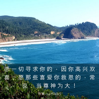 Picture 03 - 诗 篇 70:4 CUVS - 愿 一 切 寻 求 你 的 ， 因 你 高 兴 - Bible Verse Picture