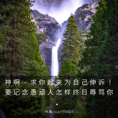 Picture 03 - 诗 篇 74:22 CUVS - 神 啊 ， 求 你 起 来 为 自 己 伸 诉 - Bible Verse Picture