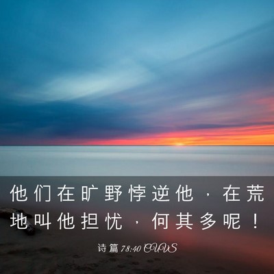 Picture 03 - 诗 篇 78:40 CUVS - 他 们 在 旷 野 悖 逆 他 ， 在 荒 地 - Bible Verse Picture