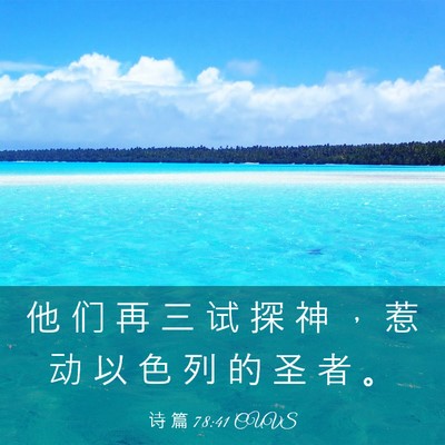 Picture 03 - 诗 篇 78:41 CUVS - 他 们 再 三 试 探 神 ， 惹 动 以 色 - Bible Verse Picture