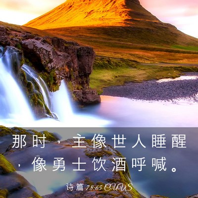 Picture 03 - 诗 篇 78:65 CUVS - 那 时 ， 主 像 世 人 睡 醒 ， 像 勇 - Bible Verse Picture