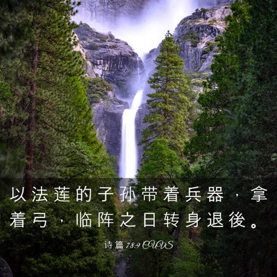 Picture 03 - 诗 篇 78:9 CUVS - 以 法 莲 的 子 孙 带 着 兵 器 ， 拿 - Bible Verse Picture