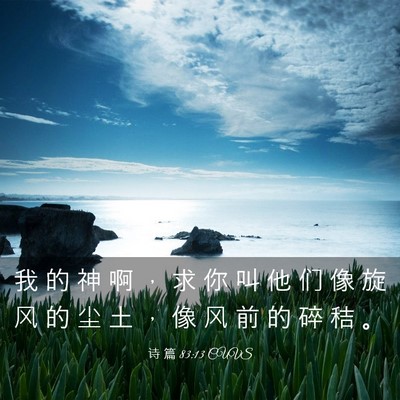 Picture 03 - 诗 篇 83:13 CUVS - 我 的 神 啊 ， 求 你 叫 他 们 像 旋 - Bible Verse Picture
