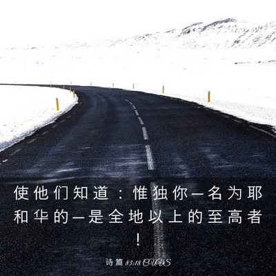 Picture 03 - 诗 篇 83:18 CUVS - 使 他 们 知 道 ： 惟 独 你 ─ 名 为 - Bible Verse Picture