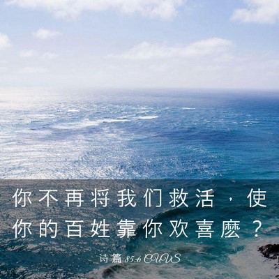 Picture 03 - 诗 篇 85:6 CUVS - 你 不 再 将 我 们 救 活 ， 使 你 的 - Bible Verse Picture