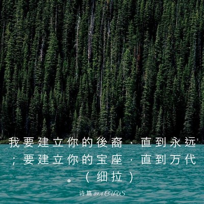 Picture 03 - 诗 篇 89:4 CUVS - 我 要 建 立 你 的 後 裔 ， 直 到 永 - Bible Verse Picture
