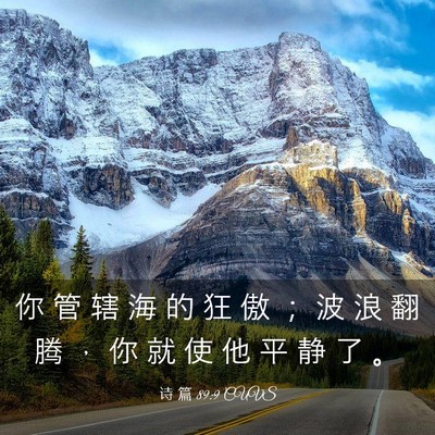 Picture 03 - 诗 篇 89:9 CUVS - 你 管 辖 海 的 狂 傲 ； 波 浪 翻 腾 - Bible Verse Picture