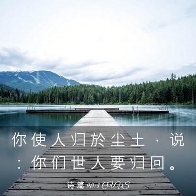 Picture 03 - 诗 篇 90:3 CUVS - 你 使 人 归 於 尘 土 ， 说 ： 你 们 - Bible Verse Picture