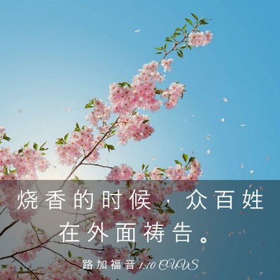 Picture 03 - 路 加 福 音 1:10 CUVS - 烧 香 的 时 候 ， 众 百 姓 在 外 面 - Bible Verse Picture