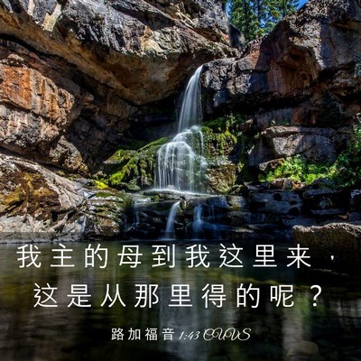 Picture 03 - 路 加 福 音 1:43 CUVS - 我 主 的 母 到 我 这 里 来 ， 这 是 - Bible Verse Picture
