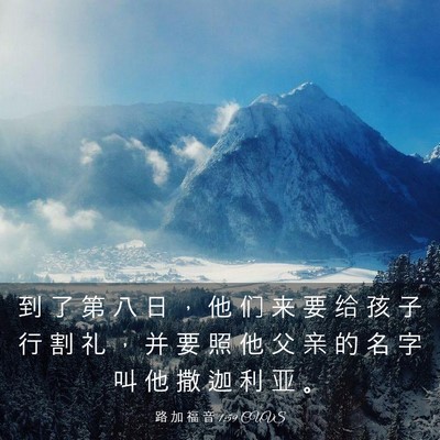 Picture 03 - 路 加 福 音 1:59 CUVS - 到 了 第 八 日 ， 他 们 来 要 给 孩 - Bible Verse Picture