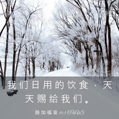 Picture 03 - 路 加 福 音 11:3 CUVS - 我 们 日 用 的 饮 食 ， 天 天 赐 给 - Bible Verse Picture