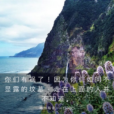 Picture 03 - 路 加 福 音 11:44 CUVS - 你 们 有 祸 了 ！ 因 为 你 们 如 同 - Bible Verse Picture
