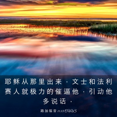 Picture 03 - 路 加 福 音 11:53 CUVS - 耶 稣 从 那 里 出 来 ， 文 士 和 法 - Bible Verse Picture