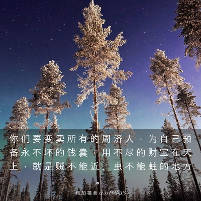 Picture 03 - 路 加 福 音 12:33 CUVS - 你 们 要 变 卖 所 有 的 周 济 人 ， - Bible Verse Picture