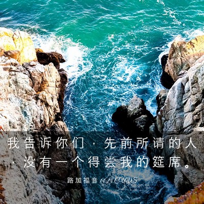 Picture 03 - 路 加 福 音 14:24 CUVS - 我 告 诉 你 们 ， 先 前 所 请 的 人 - Bible Verse Picture