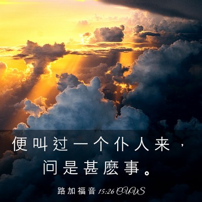 Picture 03 - 路 加 福 音 15:26 CUVS - 便 叫 过 一 个 仆 人 来 ， 问 是 甚 - Bible Verse Picture