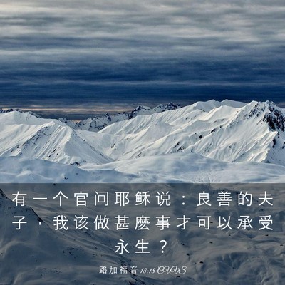 Picture 03 - 路 加 福 音 18:18 CUVS - 有 一 个 官 问 耶 稣 说 ： 良 善 的 - Bible Verse Picture