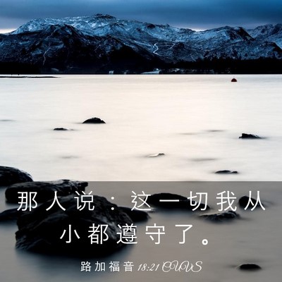 Picture 03 - 路 加 福 音 18:21 CUVS - 那 人 说 ： 这 一 切 我 从 小 都 遵 - Bible Verse Picture