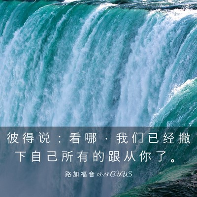 Picture 03 - 路 加 福 音 18:28 CUVS - 彼 得 说 ： 看 哪 ， 我 们 已 经 撇 - Bible Verse Picture
