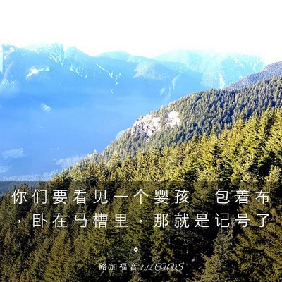 Picture 03 - 路 加 福 音 2:12 CUVS - 你 们 要 看 见 一 个 婴 孩 ， 包 着 - Bible Verse Picture