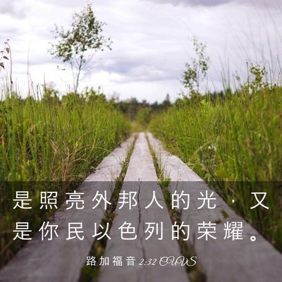 Picture 03 - 路 加 福 音 2:32 CUVS - 是 照 亮 外 邦 人 的 光 ， 又 是 你 - Bible Verse Picture