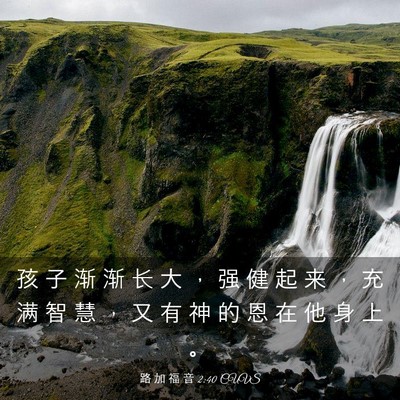 Picture 03 - 路 加 福 音 2:40 CUVS - 孩 子 渐 渐 长 大 ， 强 健 起 来 ， - Bible Verse Picture