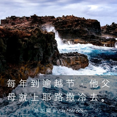 Picture 03 - 路 加 福 音 2:41 CUVS - 每 年 到 逾 越 节 ， 他 父 母 就 上 - Bible Verse Picture