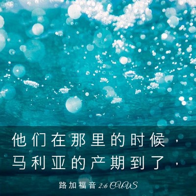 Picture 03 - 路 加 福 音 2:6 CUVS - 他 们 在 那 里 的 时 候 ， 马 利 亚 - Bible Verse Picture