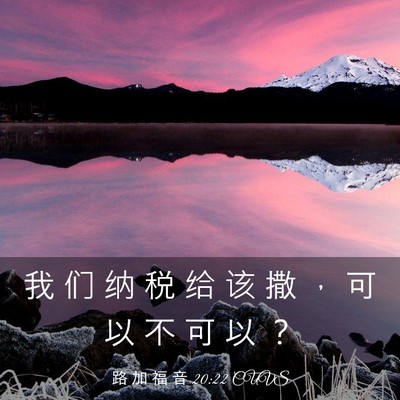 Picture 03 - 路 加 福 音 20:22 CUVS - 我 们 纳 税 给 该 撒 ， 可 以 不 可 - Bible Verse Picture