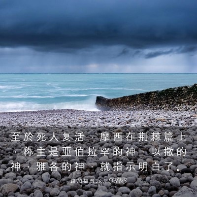 Picture 03 - 路 加 福 音 20:37 CUVS - 至 於 死 人 复 活 ， 摩 西 在 荆 棘 - Bible Verse Picture