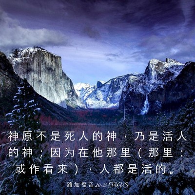 Picture 03 - 路 加 福 音 20:38 CUVS - 神 原 不 是 死 人 的 神 ， 乃 是 活 - Bible Verse Picture