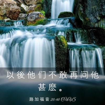 Picture 03 - 路 加 福 音 20:40 CUVS - 以 後 他 们 不 敢 再 问 他 甚 麽 - Bible Verse Picture