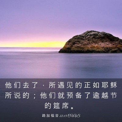 Picture 03 - 路 加 福 音 22:13 CUVS - 他 们 去 了 ， 所 遇 见 的 正 如 耶 - Bible Verse Picture
