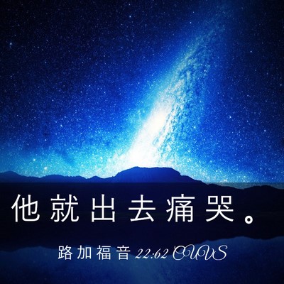 Picture 03 - 路 加 福 音 22:62 CUVS - 他 就 出 去 痛 哭 - Bible Verse Picture