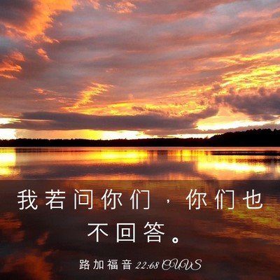 Picture 03 - 路 加 福 音 22:68 CUVS - 我 若 问 你 们 ， 你 们 也 不 回 答 - Bible Verse Picture