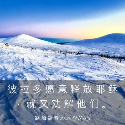Picture 03 - 路 加 福 音 23:20 CUVS - 彼 拉 多 愿 意 释 放 耶 稣 ， 就 又 - Bible Verse Picture