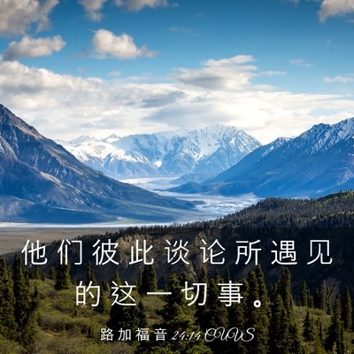 Picture 03 - 路 加 福 音 24:14 CUVS - 他 们 彼 此 谈 论 所 遇 见 的 这 一 - Bible Verse Picture
