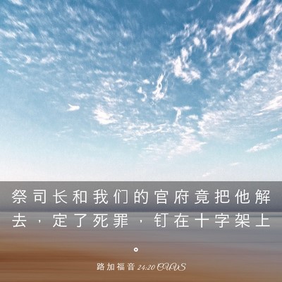 Picture 03 - 路 加 福 音 24:20 CUVS - 祭 司 长 和 我 们 的 官 府 竟 把 他 - Bible Verse Picture