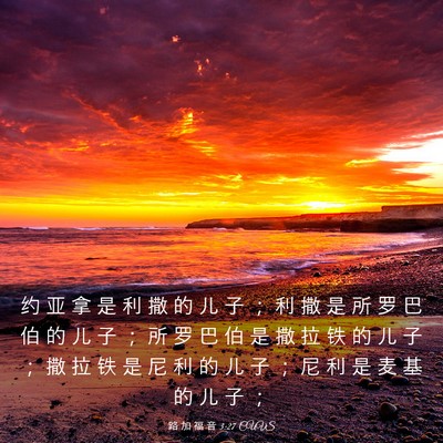 Picture 03 - 路 加 福 音 3:27 CUVS - 约 亚 拿 是 利 撒 的 儿 子 ； 利 撒 - Bible Verse Picture